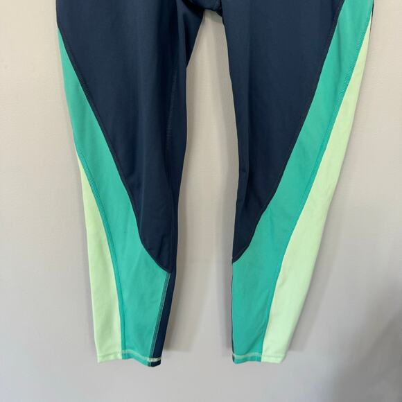 Xersion Move 7/8 Ankle Leggings High Rise Size Large Blue Activewear - Picture 2 of 7